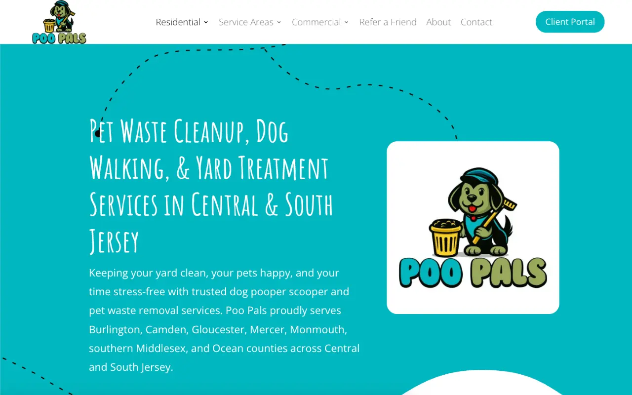 Poo Pals NJ - Pet Waste Cleanup Service Website